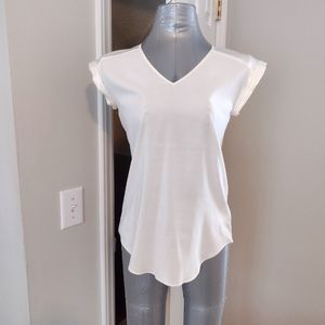 V neck cap sleeve Top